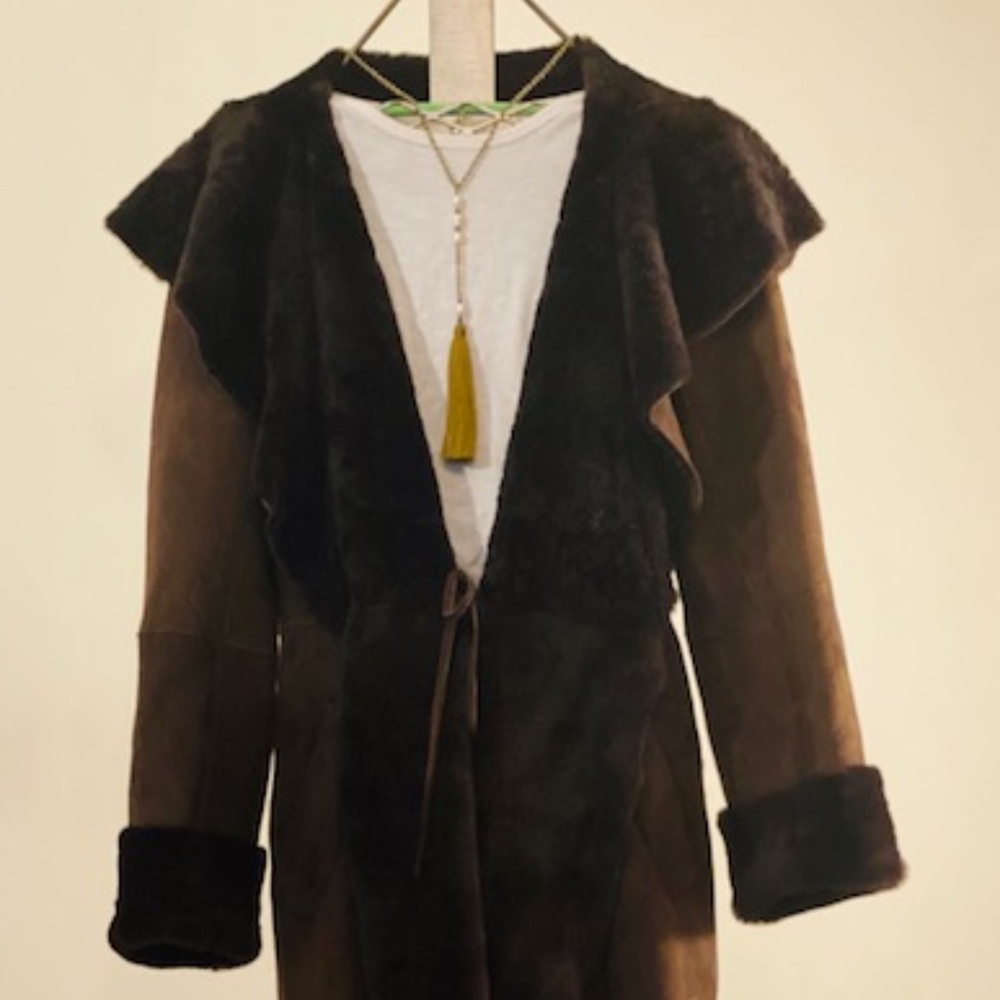 Vintage 100% Sheepskin Shearling Maxi Coat